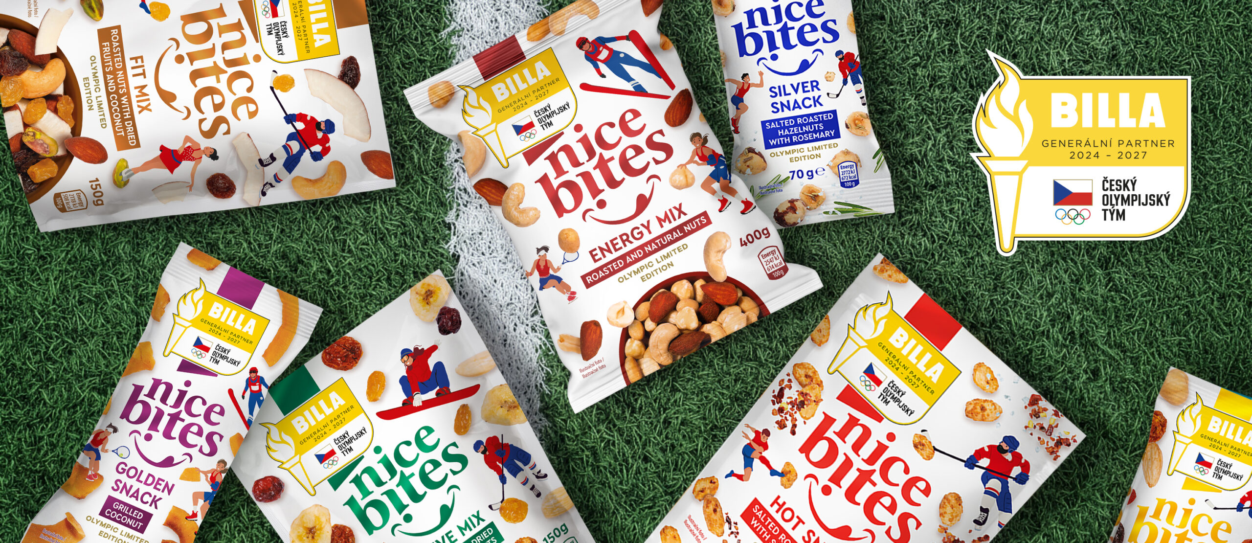 Packaging design limitované olympijské edice Nice Bites