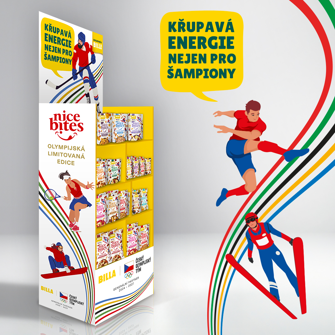 Packaging design limitované olympijské edice Nice Bites